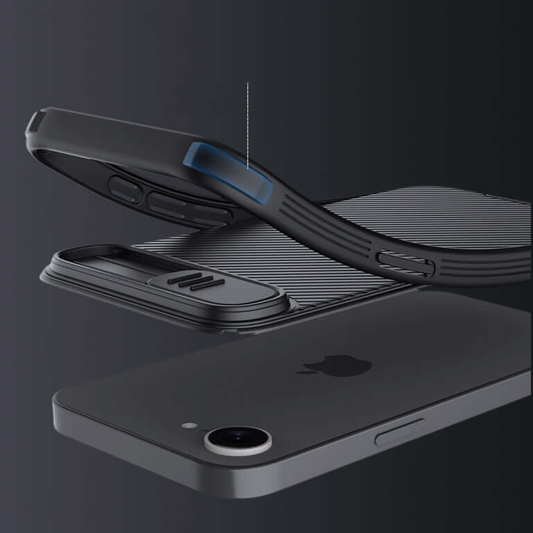 Handyhülle für iPhone 17e / 16e mit MagSafe, Nillkin CamShield Pro Magnetic, Schwarz - Image 10