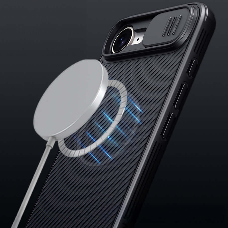 Handyhülle für iPhone 17e / 16e mit MagSafe, Nillkin CamShield Pro Magnetic, Schwarz - Image 14