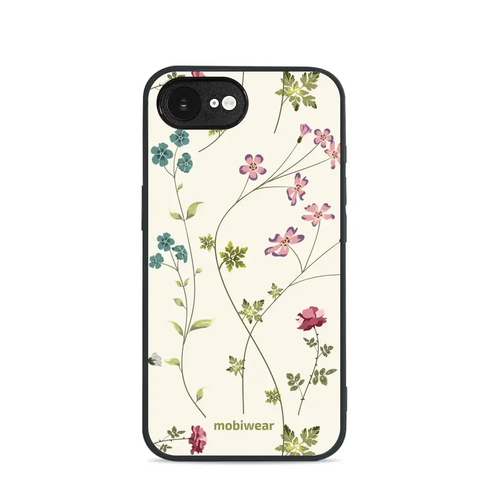 Handyhülle für iPhone 17e / 16e, Mobiwear Glossy Case, Idyllische Blüte