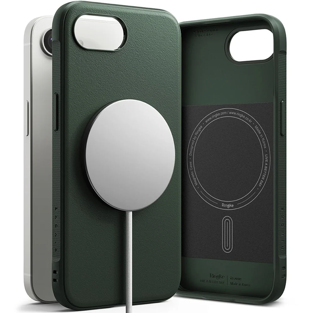 Handyhülle für iPhone 17e / 16e, Ringke Onyx Magnetic, Dunkelgrün