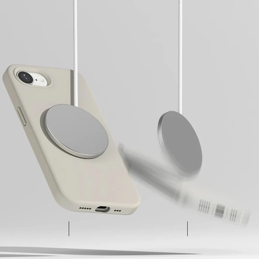 Handyhülle für iPhone 17e / 16e, Ringke Silicone Magnetic mit MagSafe, Beige - Image 5