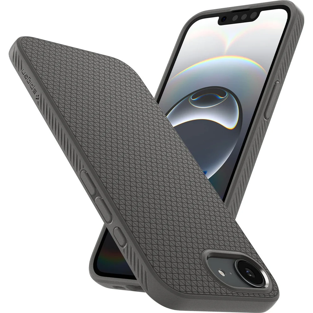 Handyhülle für iPhone 17e / 16e, Spigen Liquid Air, Grau - Image 4