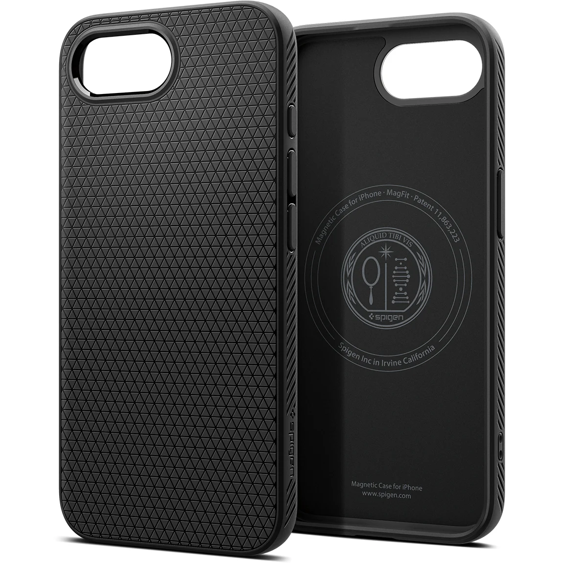 Handyhülle für iPhone 17e / 16e, Spigen Liquid Air Mag mit MagSafe, Schwarz - Image 5