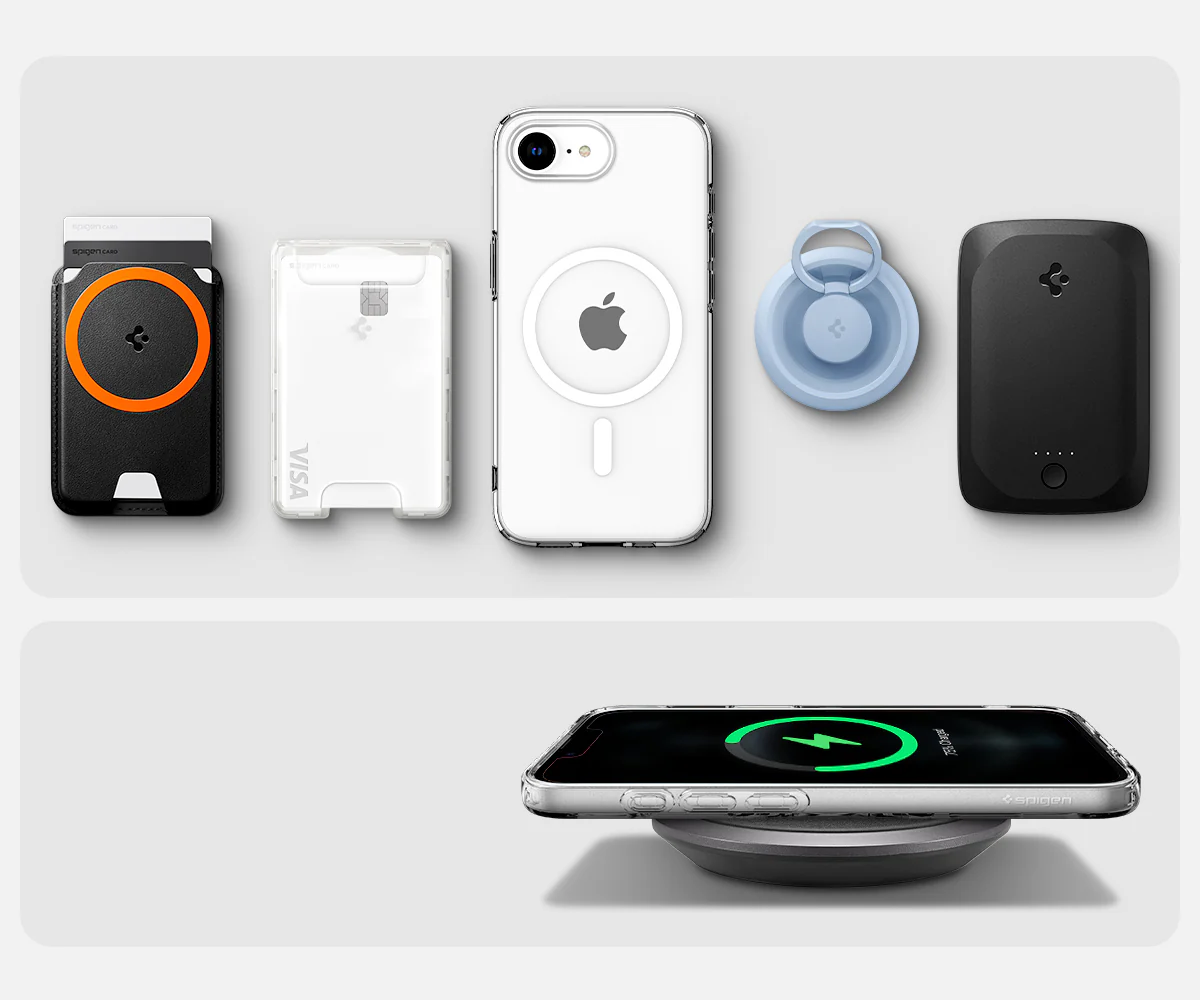 Handyhülle für iPhone 17e / 16e, Spigen Liquid Crystal Mag mit MagSafe, Transparent-Weiß - Image 9