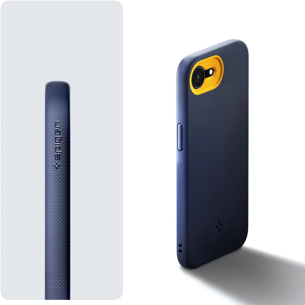 Handyhülle für iPhone 17e / 16e, Spigen Nano Pop Mag mit MagSafe, Dunkelblau und Gelb - Image 8