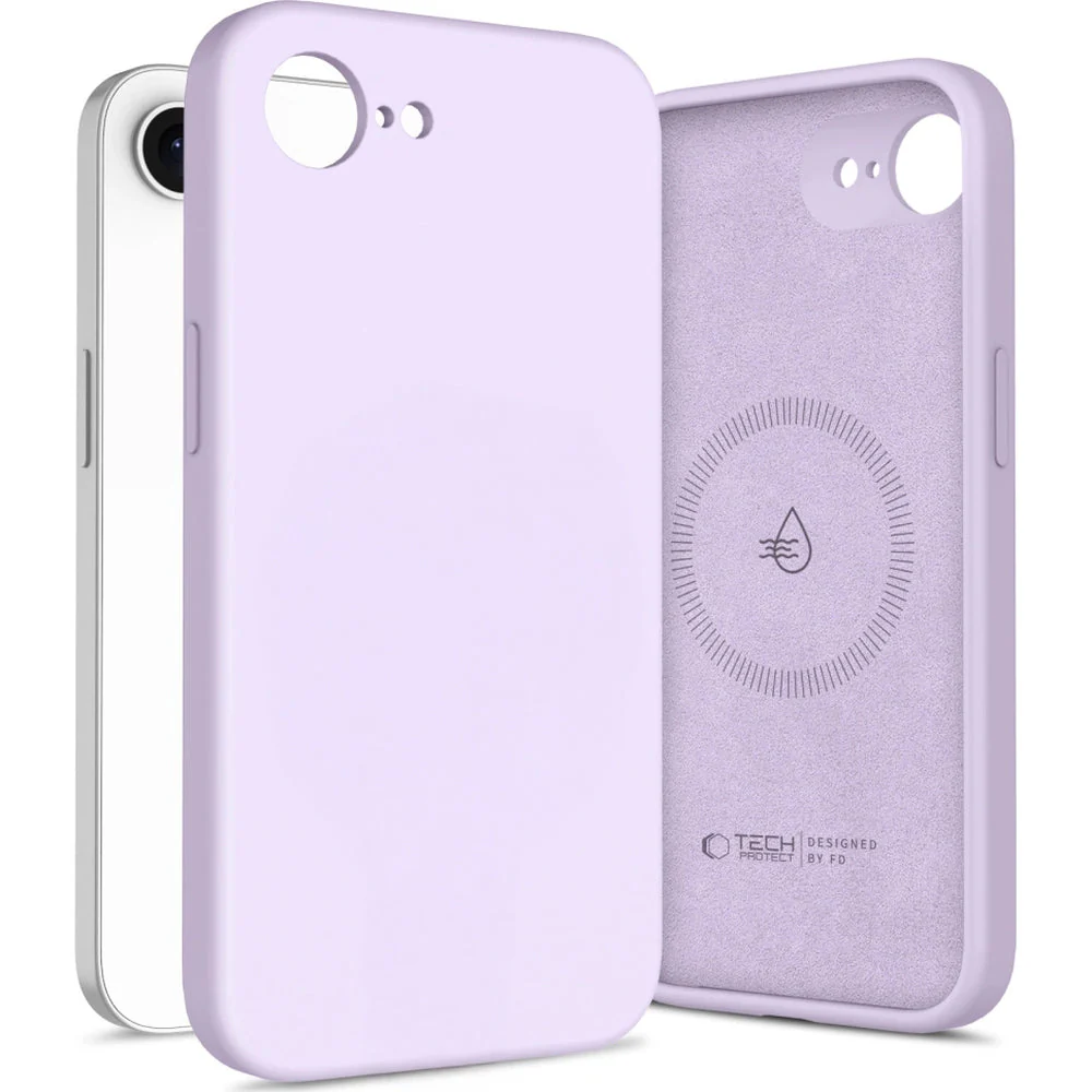 Handyhülle für iPhone 17e / 16e, Tech-Protect Liquid Silicone MagSafe, Violett - Image 5