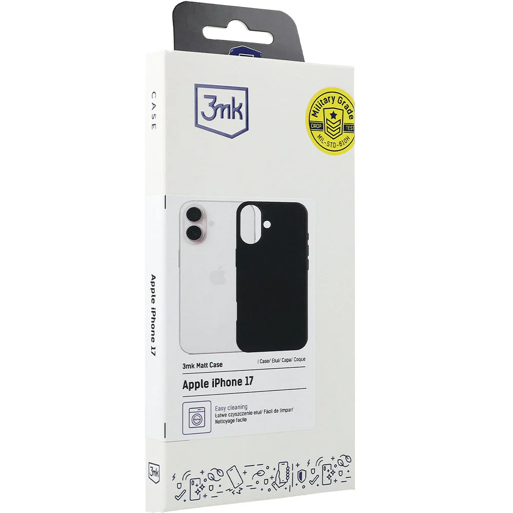 Handyhülle für iPhone 17, 3mk Matt Case, Schwarz - Image 5