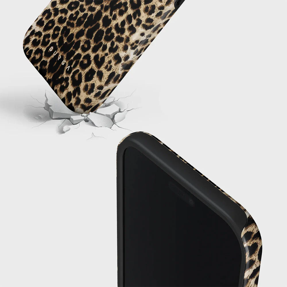 Handyhülle für iPhone Air, Burga Player Tough Magnetic, Braun mit Leopardenmuster - Image 4