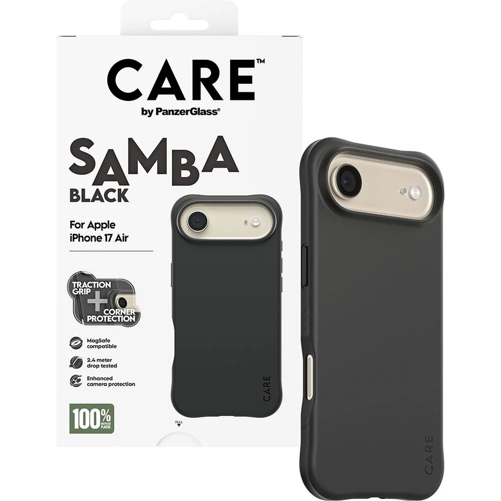 Handyhülle für iPhone Air, CARE by PanzerGlass Fashionable Samba MagSafe, Schwarz - Image 4