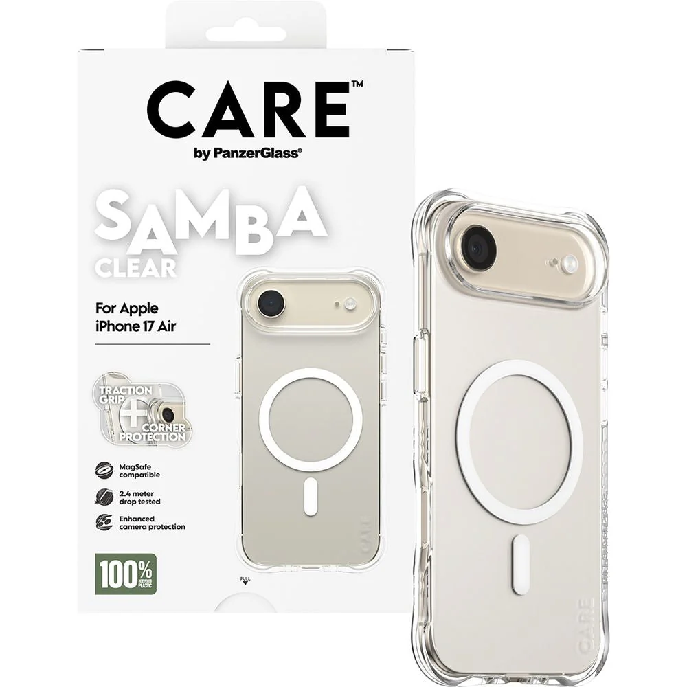 Handyhülle für iPhone Air, CARE by PanzerGlass Fashionable Samba MagSafe, Transparent und Weiß - Image 4