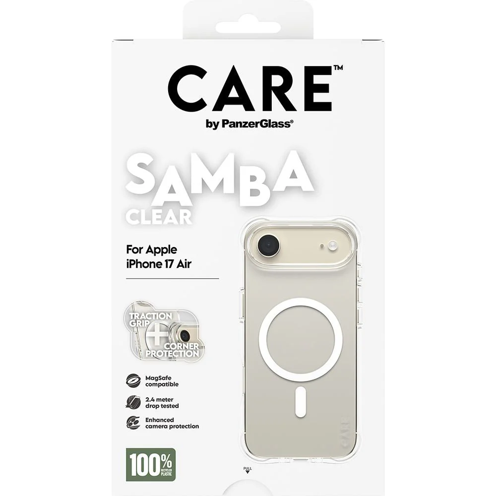 Handyhülle für iPhone Air, CARE by PanzerGlass Fashionable Samba MagSafe, Transparent und Weiß - Image 5