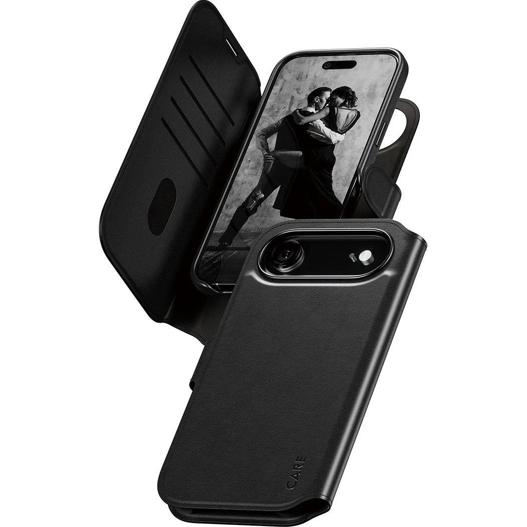 Handyhülle für iPhone Air, CARE by PanzerGlass Feature Tango 2in1 Wallet Magnetic, Schwarz