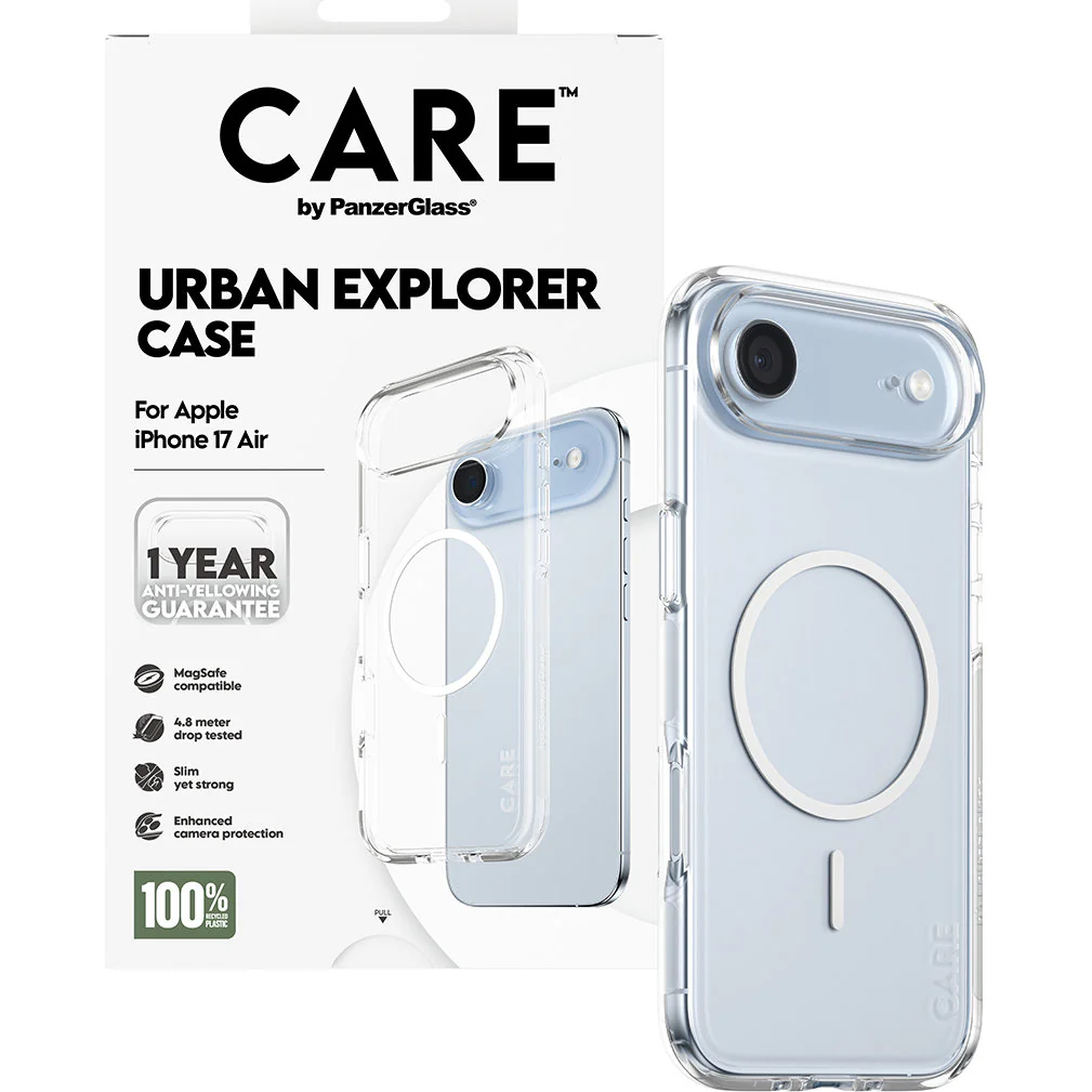 Handyhülle für iPhone Air, CARE by PanzerGlass Flagship Urban Explorer mit MagSafe, Transparent und Weiß - Image 5