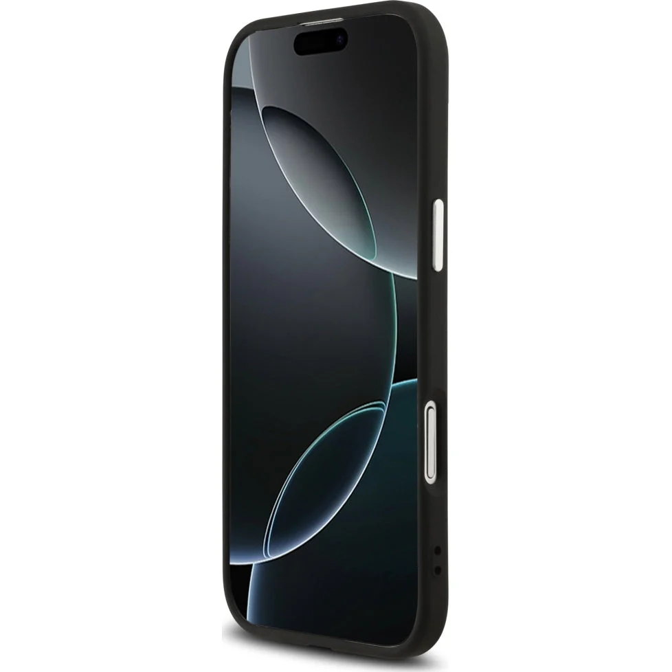 Handyhülle für iPhone Air, Guess HardCase Leather 4G Triangle Strass, Schwarz - Image 5