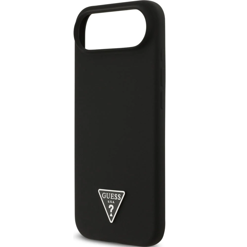 Handyhülle für iPhone Air, Guess Hardcase Silicone Triangle Logo mit MagSafe, Schwarz - Image 6