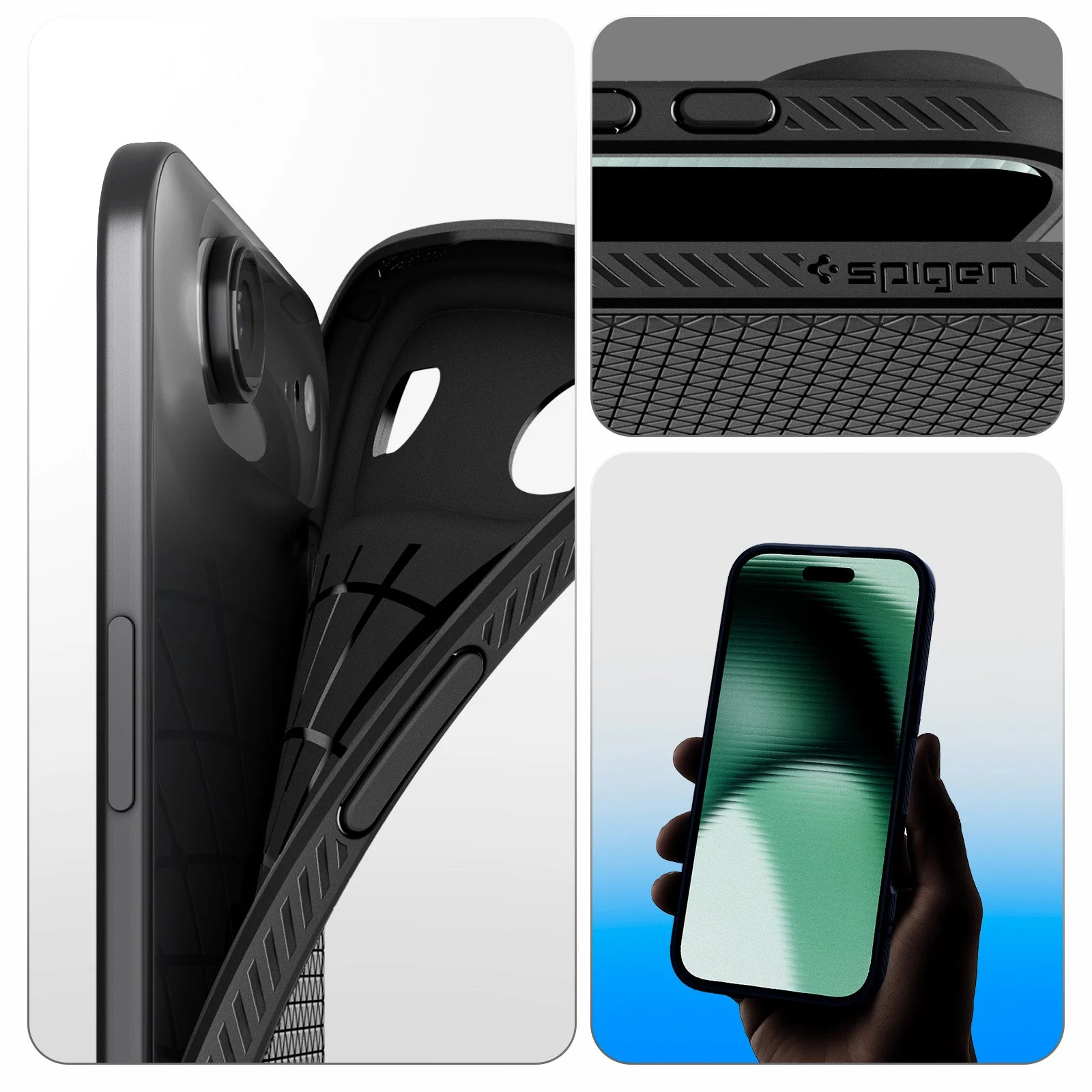 Handyhülle für iPhone Air, Spigen Liquid Air, Schwarz - Image 4