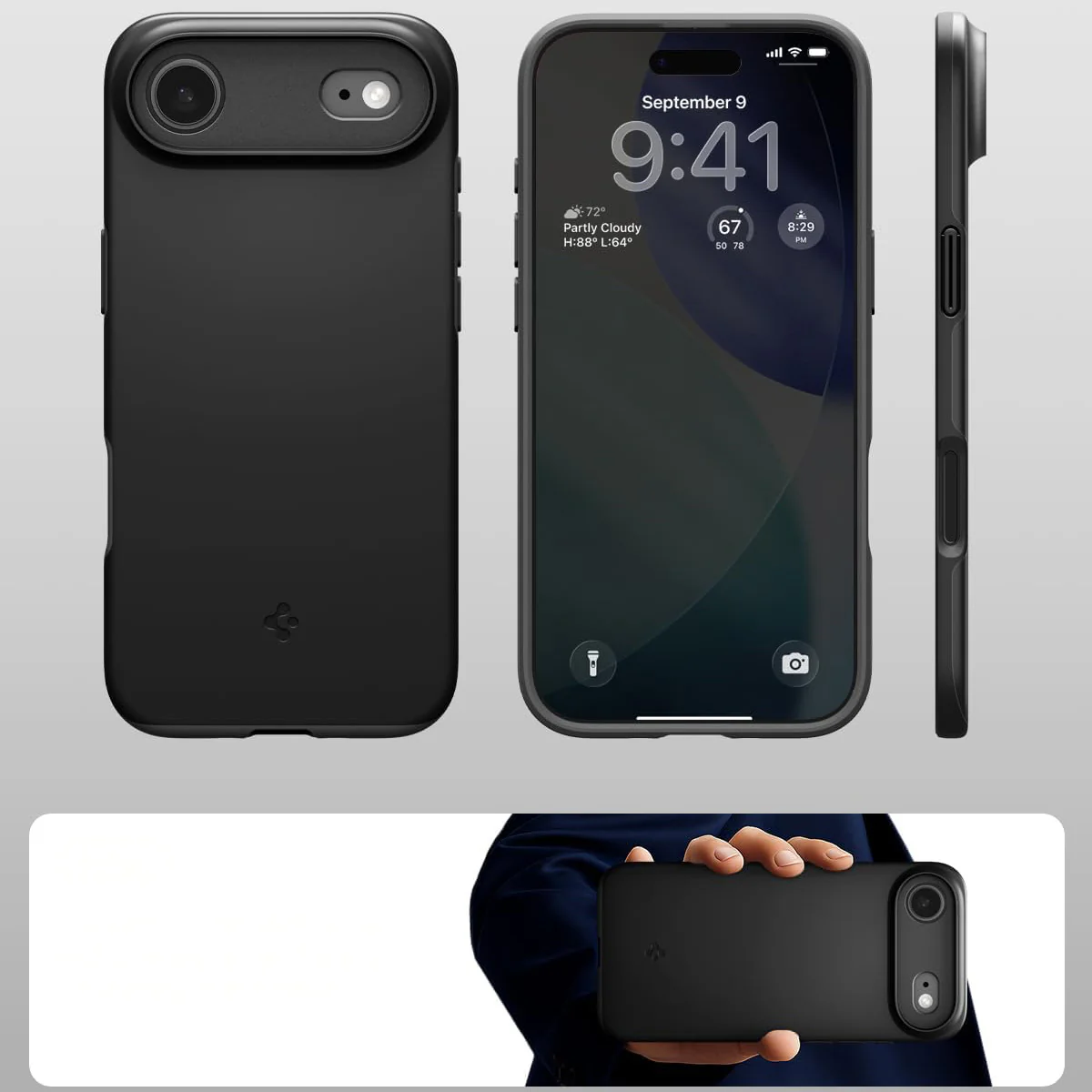 Handyhülle für iPhone Air, Spigen Thin Fit Mag mit MagSafe, Schwarz - Image 16
