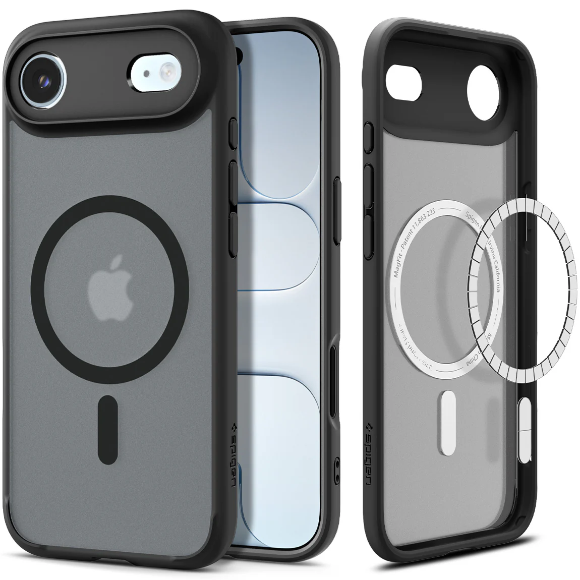 Handyhülle für iPhone Air, Spigen Ultra Hybrid Mag mit MagSafe, Durchscheinend-Schwarz