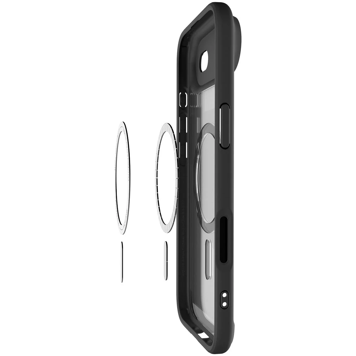 Handyhülle für iPhone Air, Spigen Ultra Hybrid Mag mit MagSafe, Durchscheinend-Schwarz - Image 7
