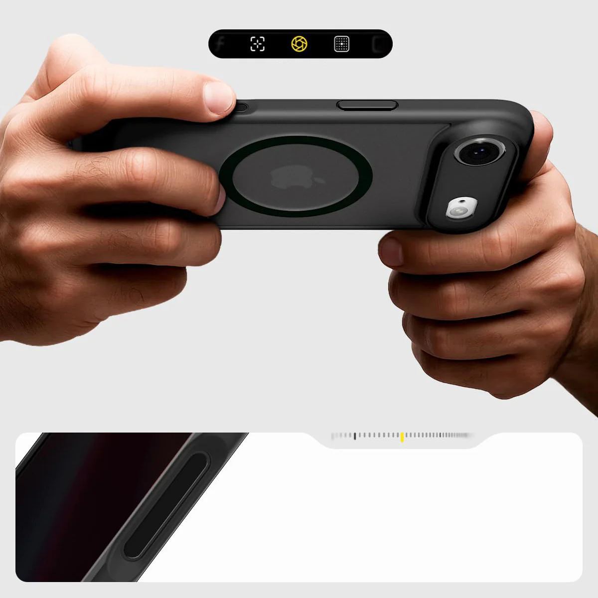 Handyhülle für iPhone Air, Spigen Ultra Hybrid Mag mit MagSafe, Durchscheinend-Schwarz - Image 9