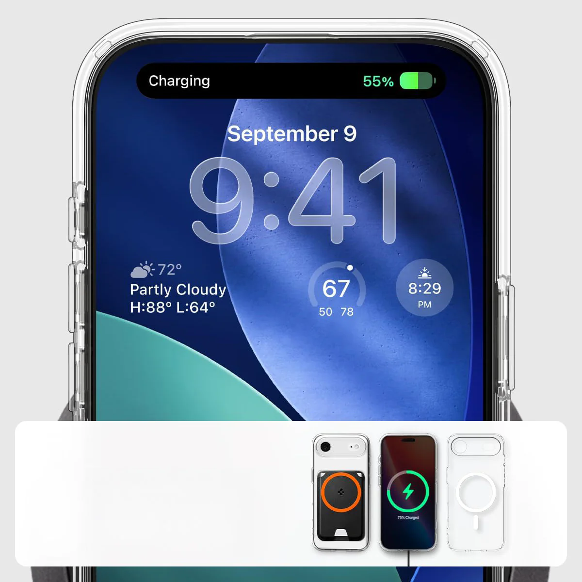 Handyhülle für iPhone Air, Spigen Ultra Hybrid Mag mit MagSafe, Transparent-Weiß - Image 12