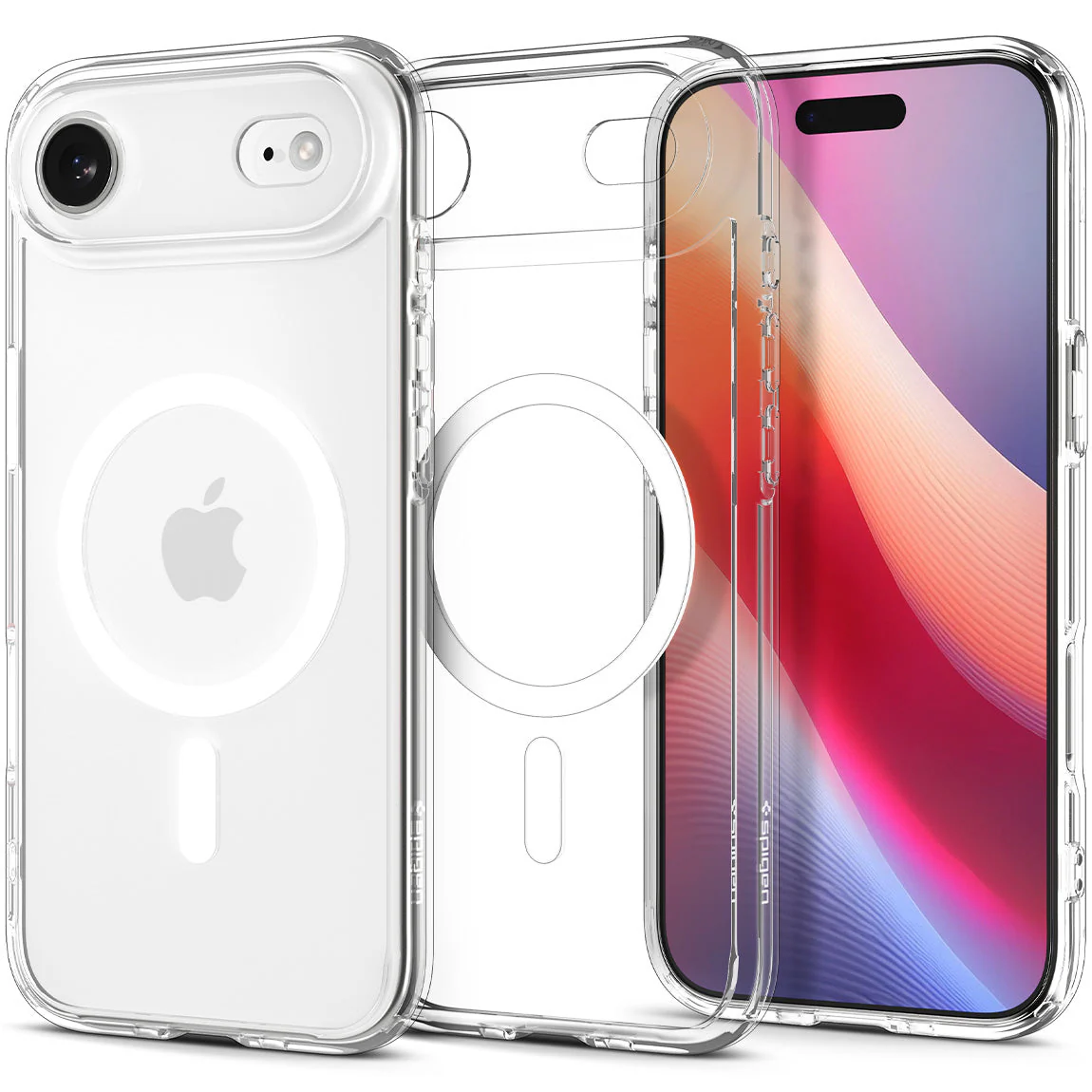 Handyhülle für iPhone Air, Spigen Ultra Hybrid Mag mit MagSafe, Transparent-Weiß - Image 15