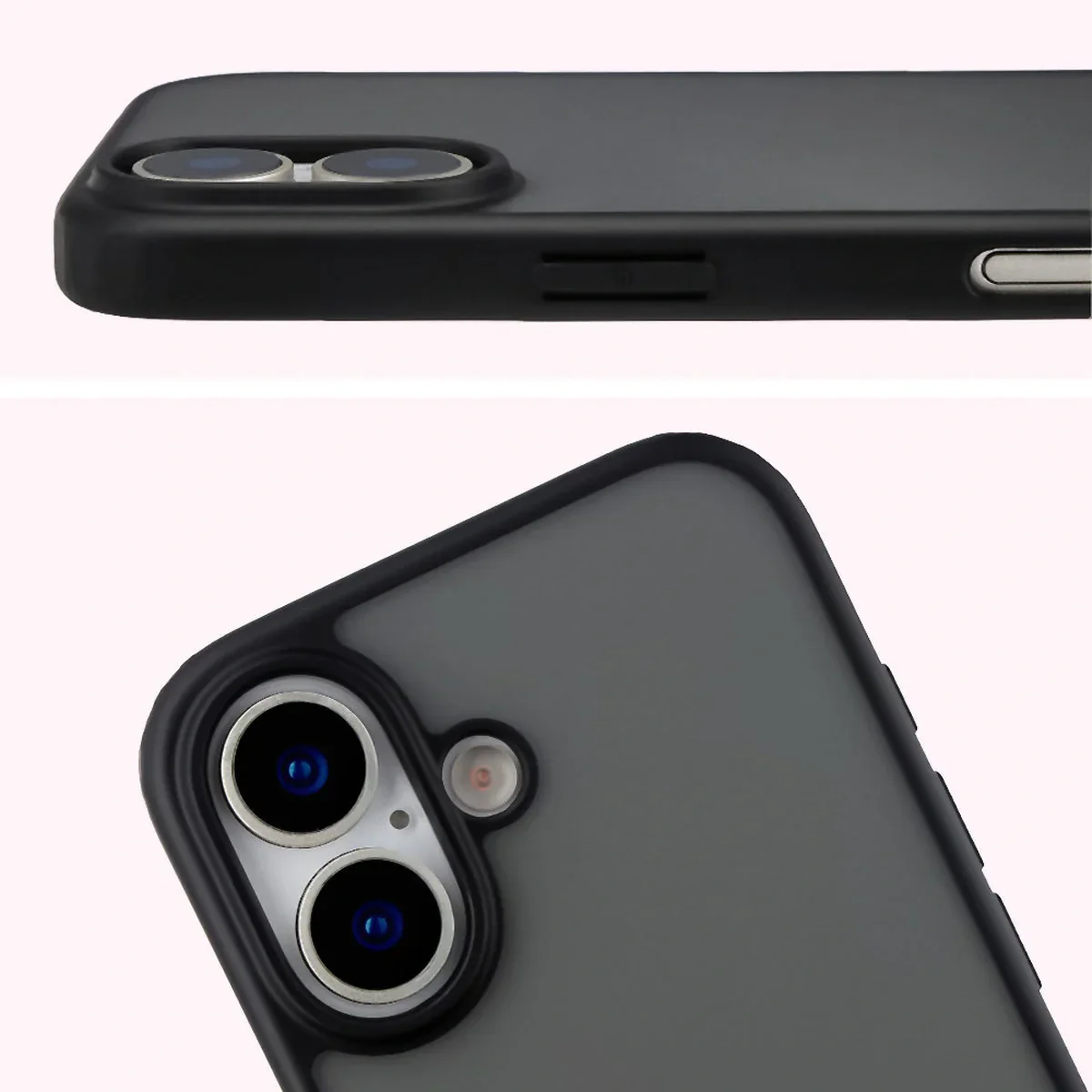 Handyhülle für iPhone 17, Bizon Case Angelo, Getönte mit schwarzem Rahmen - Image 3