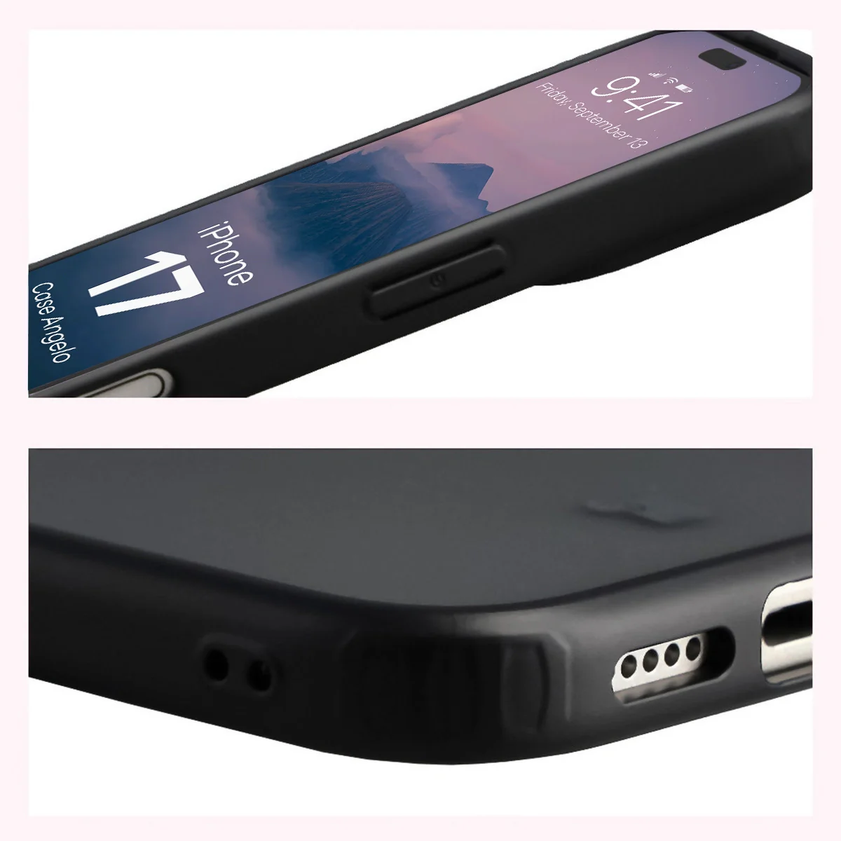 Handyhülle für iPhone 17, Bizon Case Angelo, Getönte mit schwarzem Rahmen - Image 4