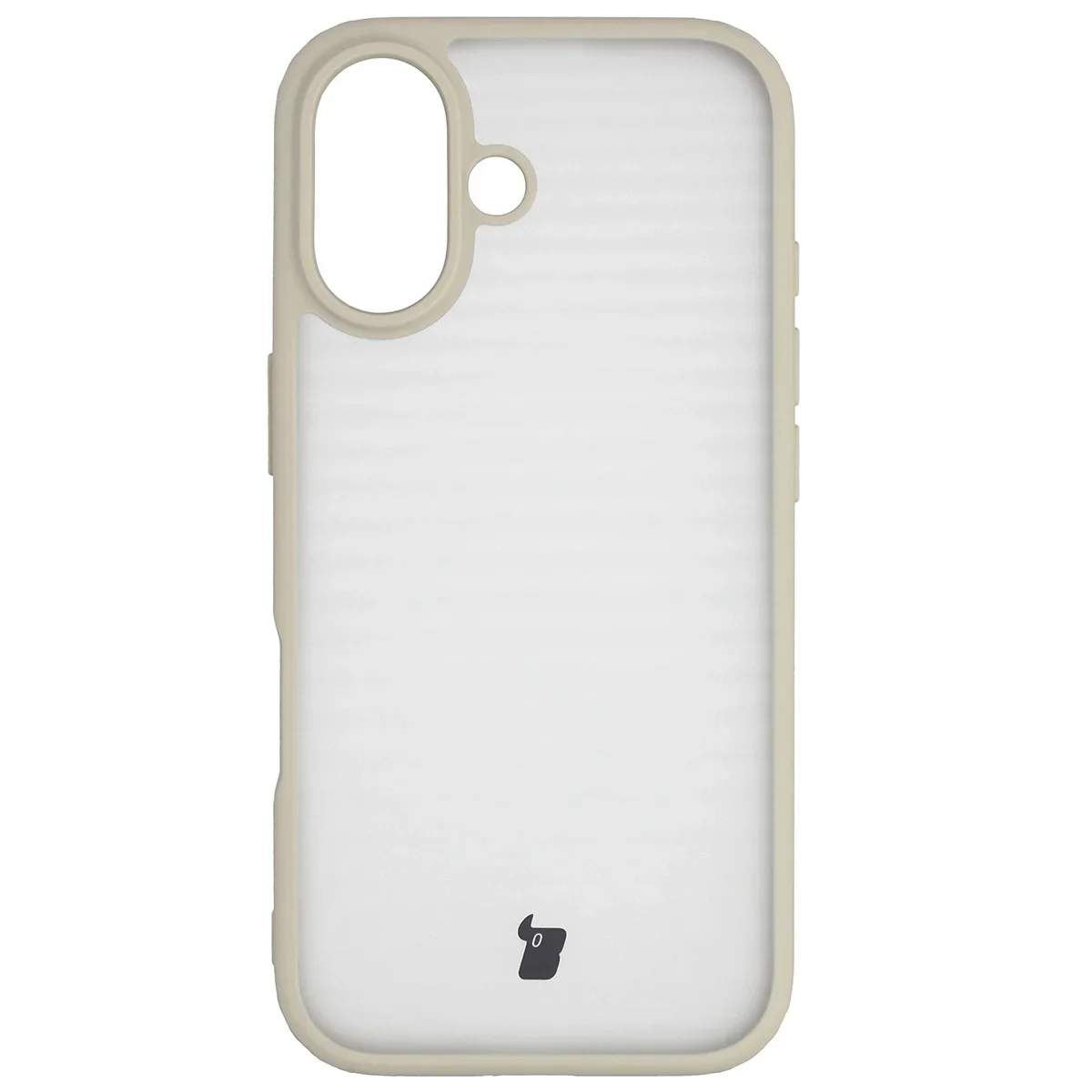 Handyhülle für iPhone 17, Bizon Case Angelo, Semitransparent mit beigem Rahmen - Image 2