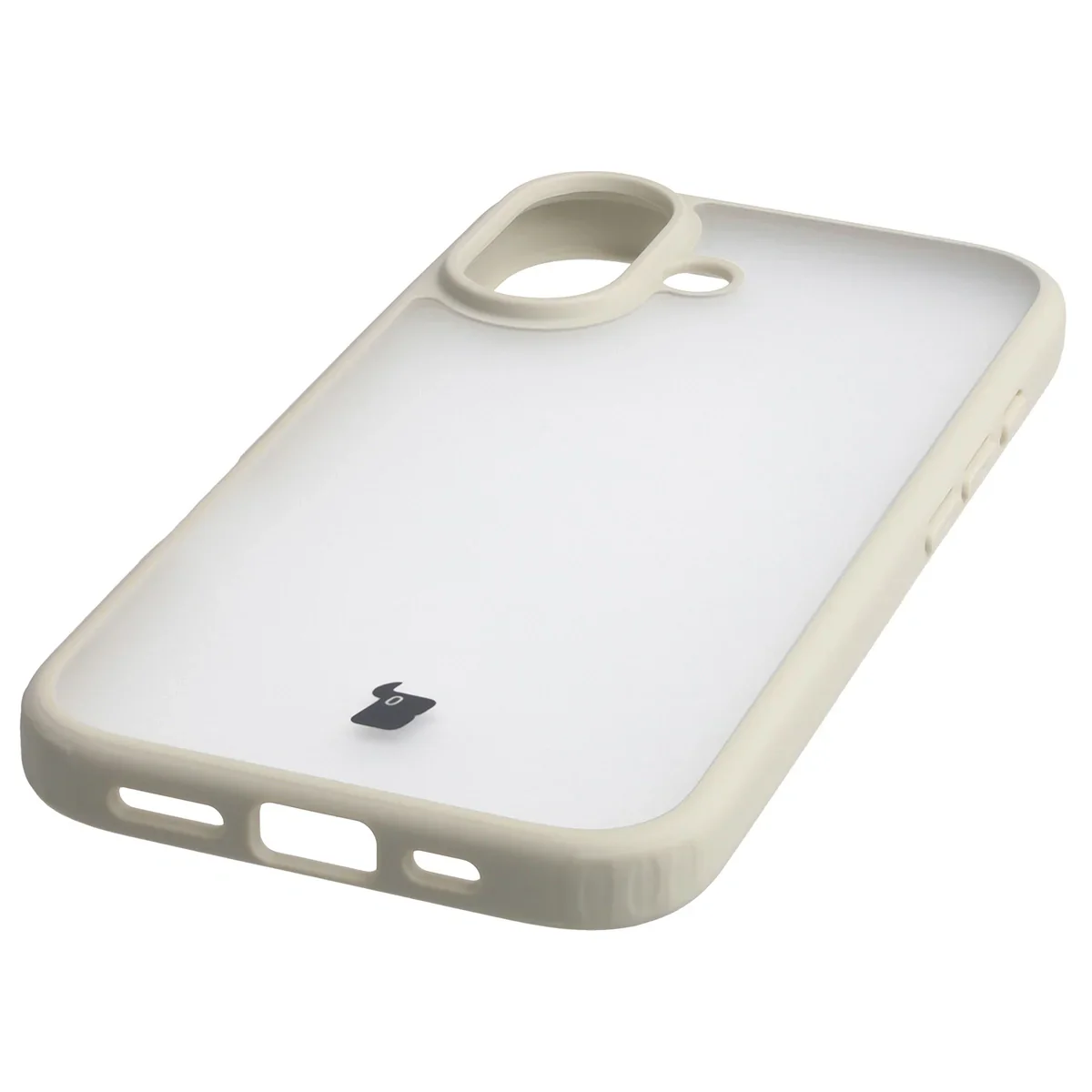 Handyhülle für iPhone 17, Bizon Case Angelo, Semitransparent mit beigem Rahmen - Image 5