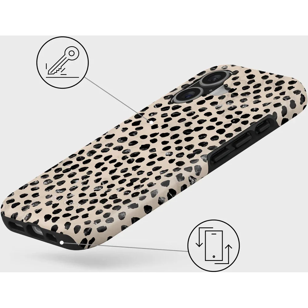 Handyhülle für iPhone 17, Burga Almond Latte Tough Magnetic, Beige mit schwarzen Punkten - Image 2