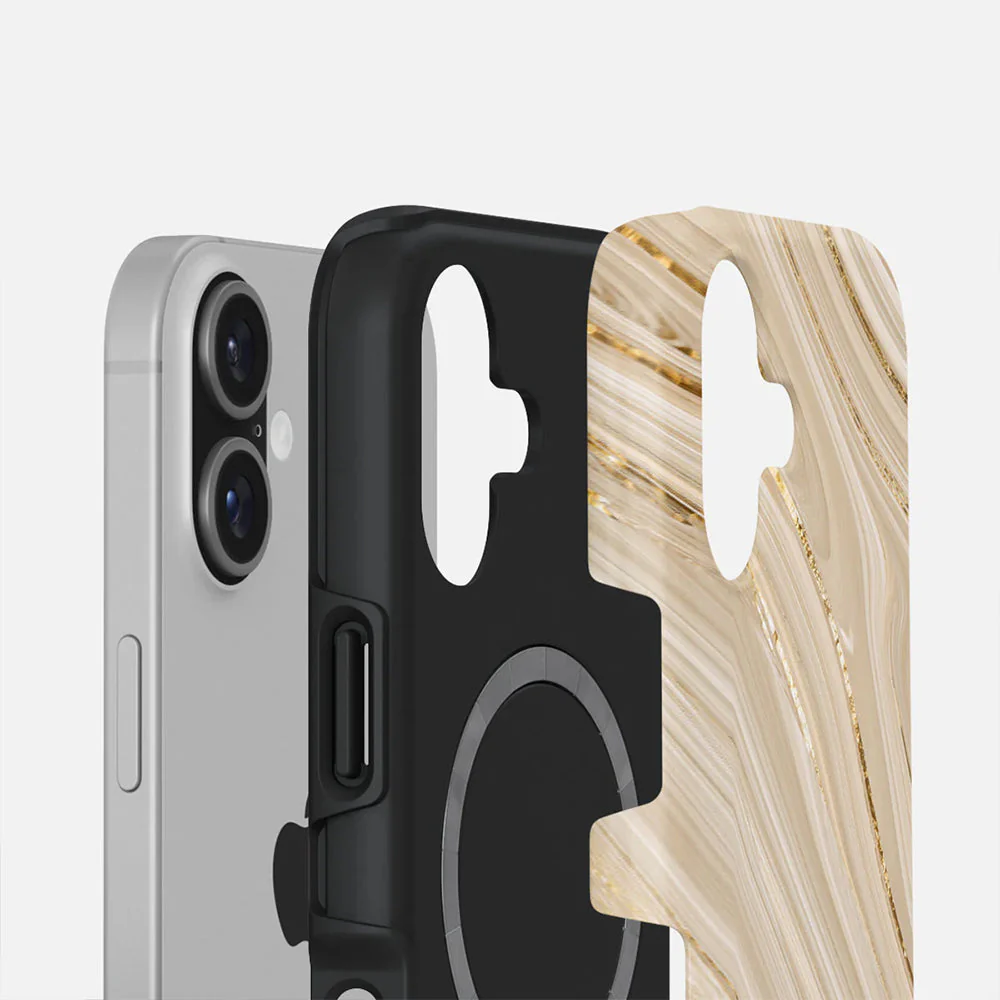 Handyhülle für iPhone 17, Burga Full Glam Tough Magnetic, Beige gemustert - Image 3