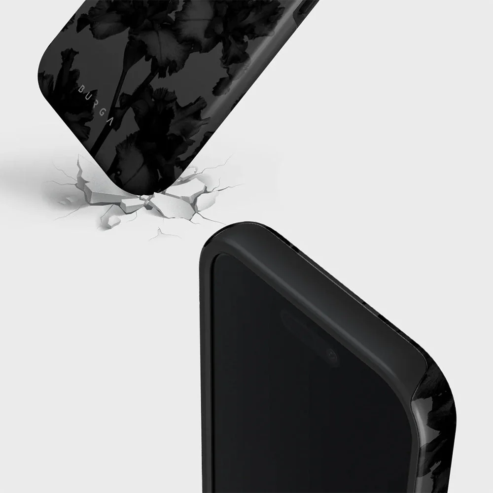 Handyhülle für iPhone 17, Burga Nucturnal Tough Magnetic, Schwarz mit floralem Muster - Image 4