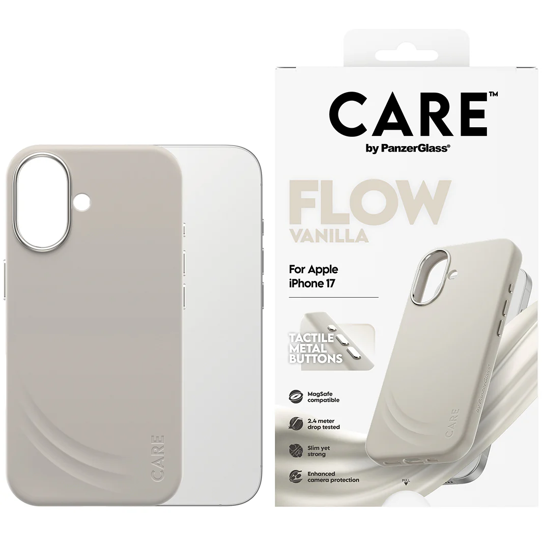 Handyhülle für iPhone 17, CARE by PanzerGlass Fashion Case Flow, Beige - Image 3