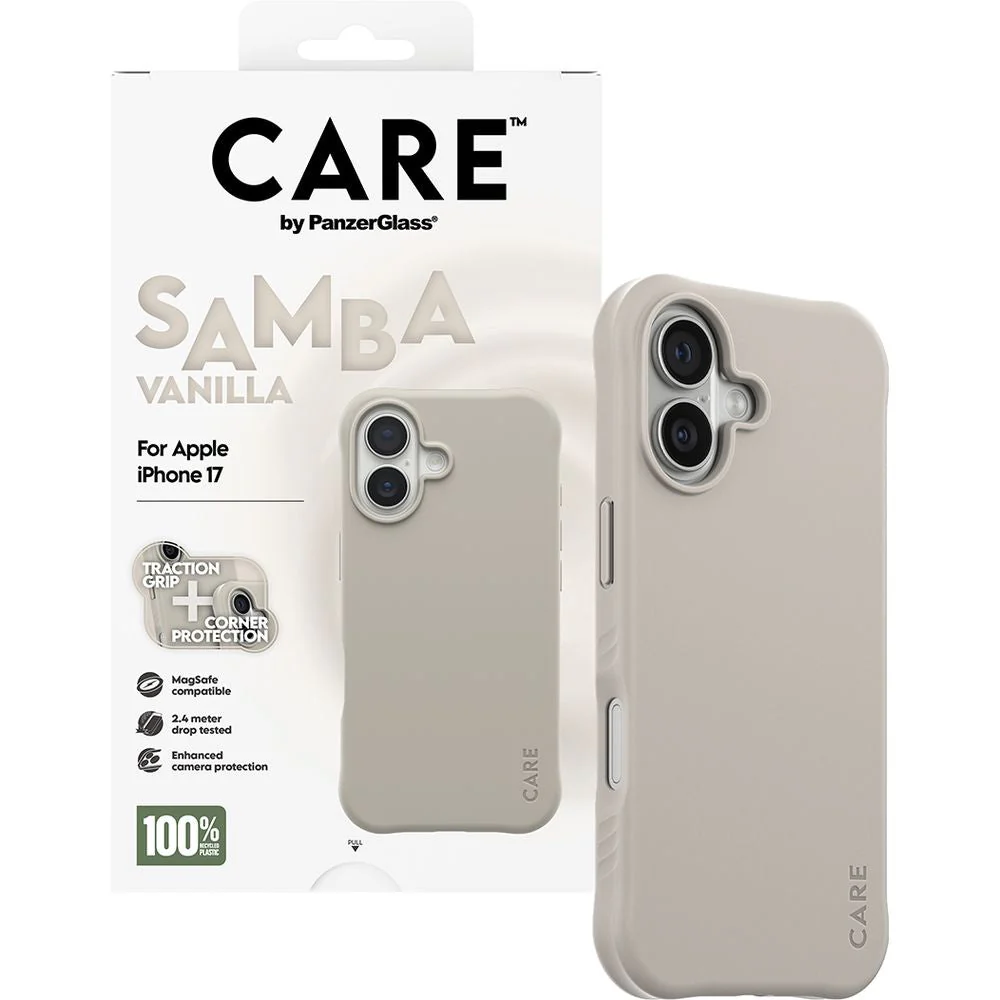 Handyhülle für iPhone 17, CARE by PanzerGlass Fashionable Samba MagSafe, Grau - Image 4