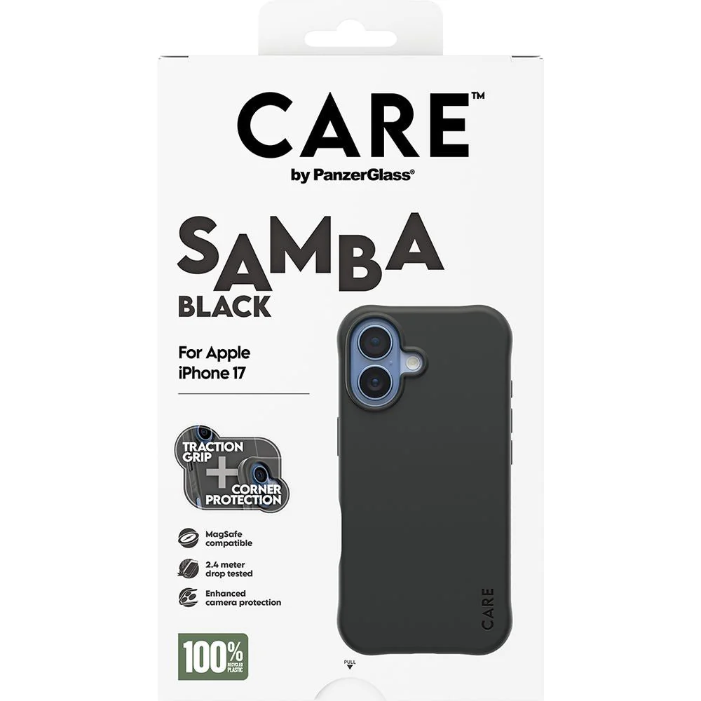 Handyhülle für iPhone 17, CARE by PanzerGlass Fashionable Samba MagSafe, Schwarz - Image 5