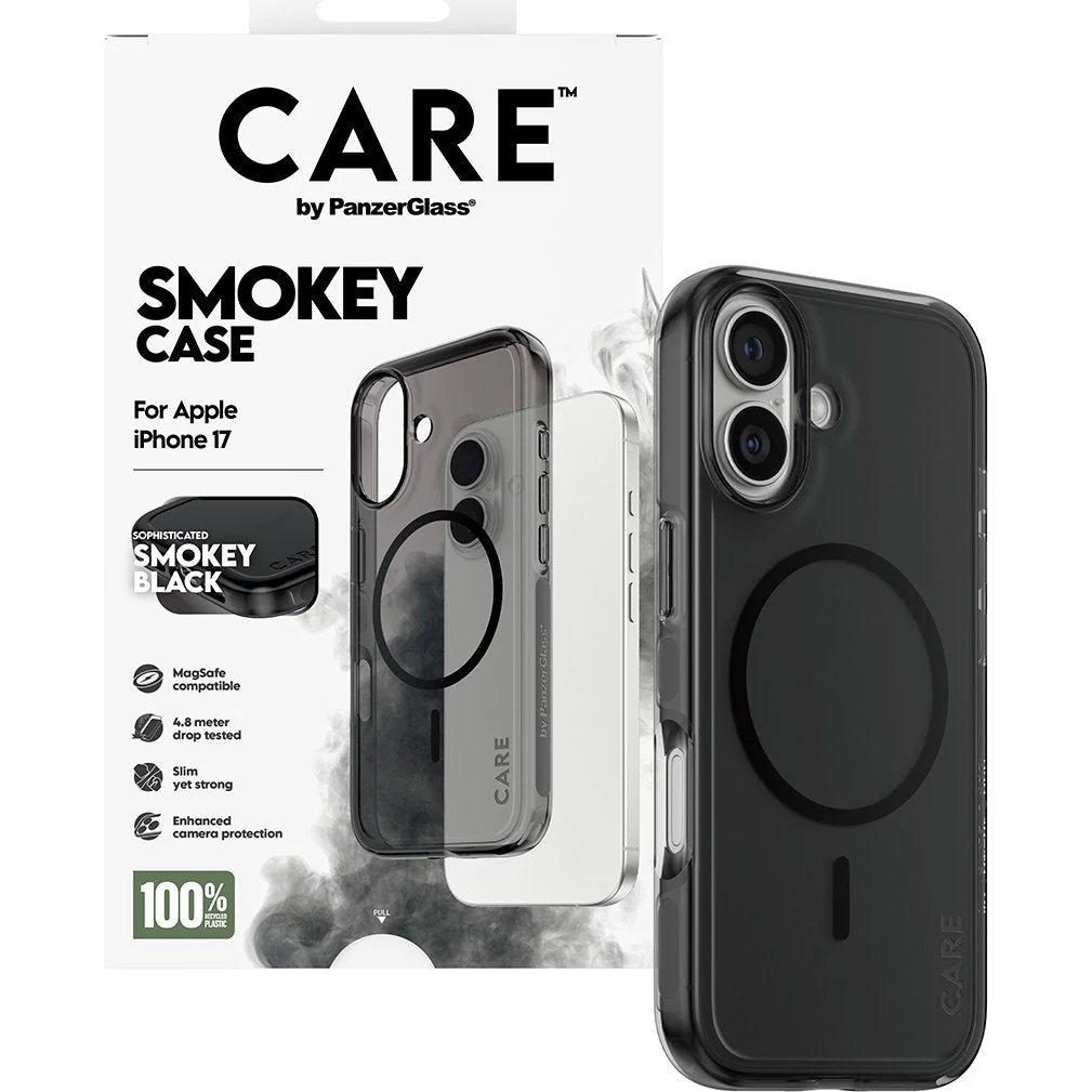 Handyhülle für iPhone 17, CARE by PanzerGlass Flagship Smokey mit MagSafe, Rauchfarben - Image 5
