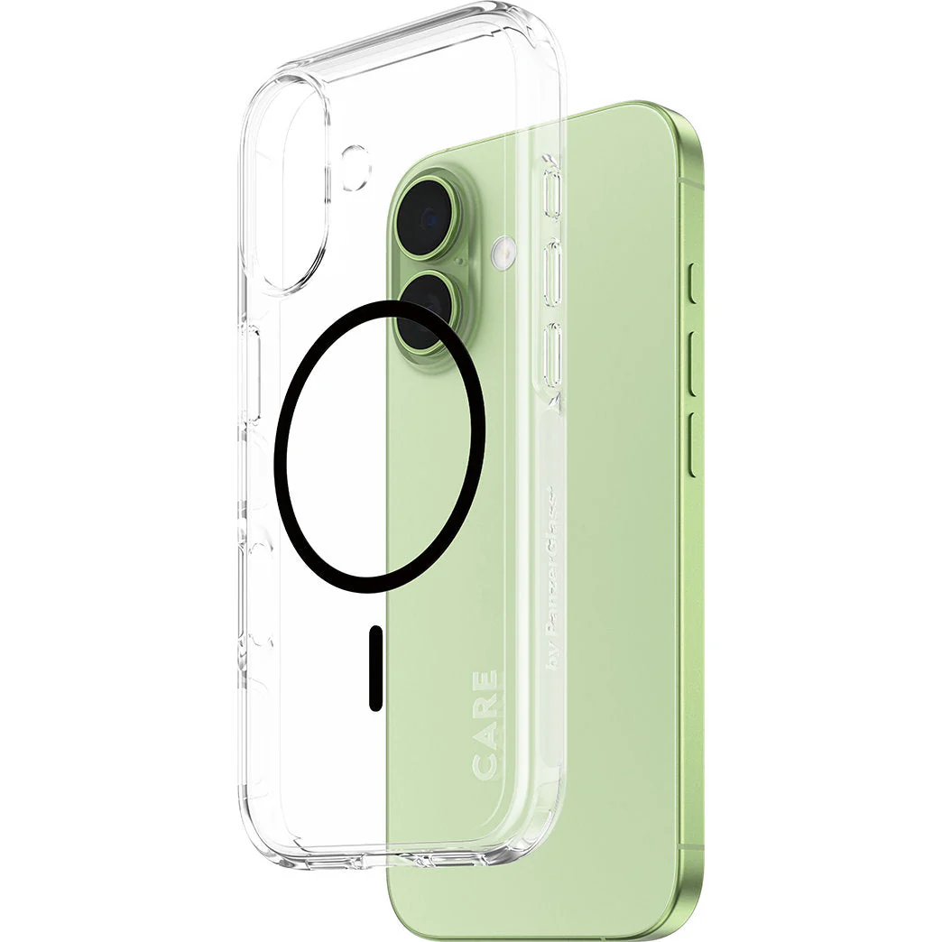 Handyhülle für iPhone 17, CARE by PanzerGlass Flagship Urban Explorer mit MagSafe, Durchscheinend-Schwarz