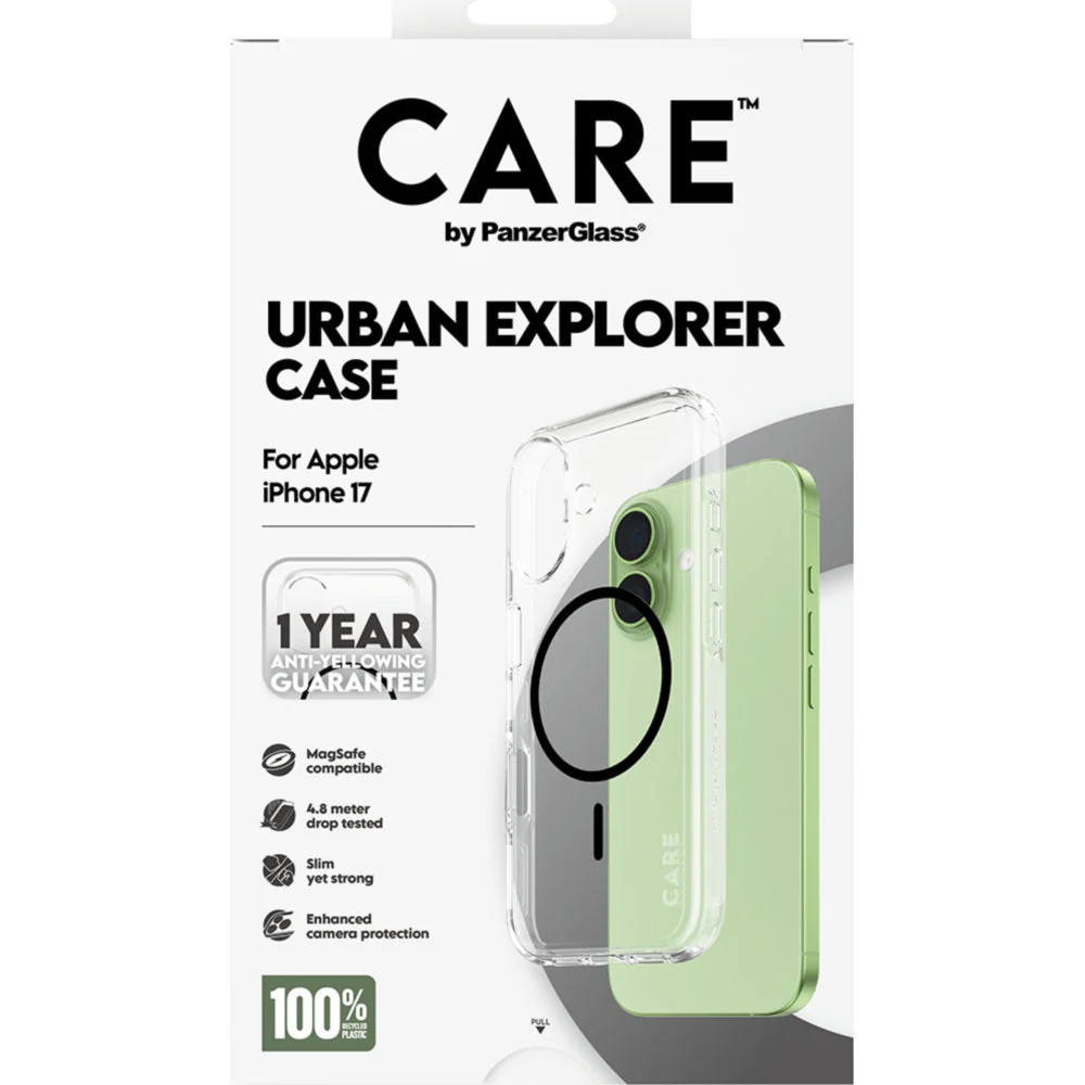 Handyhülle für iPhone 17, CARE by PanzerGlass Flagship Urban Explorer mit MagSafe, Durchscheinend-Schwarz - Image 2
