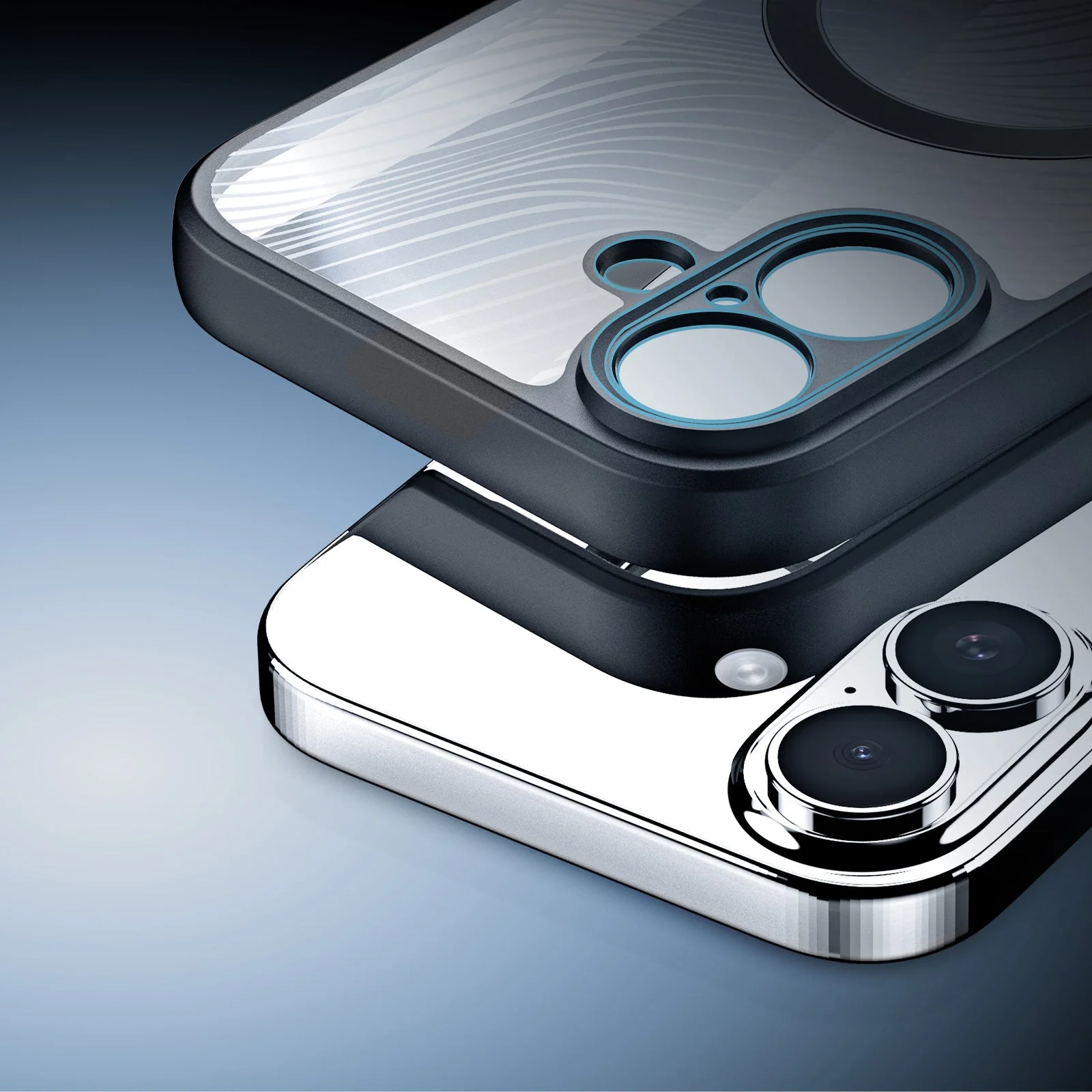 Handyhülle für iPhone 17, Dux Ducis Aimo Mag, Transparent mit schwarzen Rahmen - Image 13