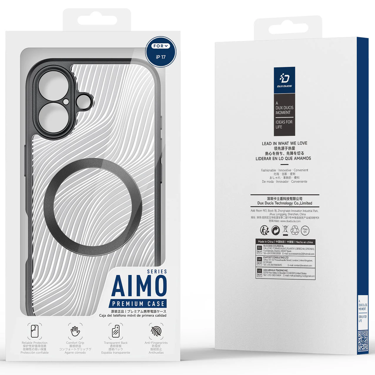 Handyhülle für iPhone 17, Dux Ducis Aimo Mag, Transparent mit schwarzen Rahmen - Image 15
