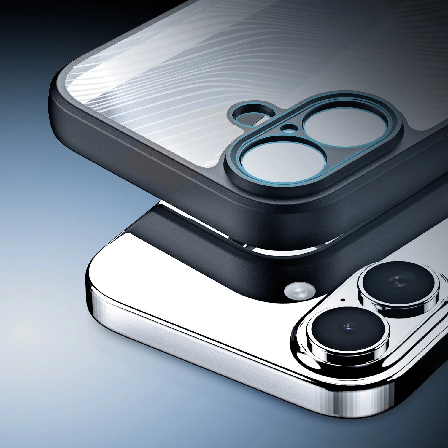 Handyhülle für iPhone 17, Dux Ducis Aimo, Transparent mit schwarzen Rahmen - Image 13