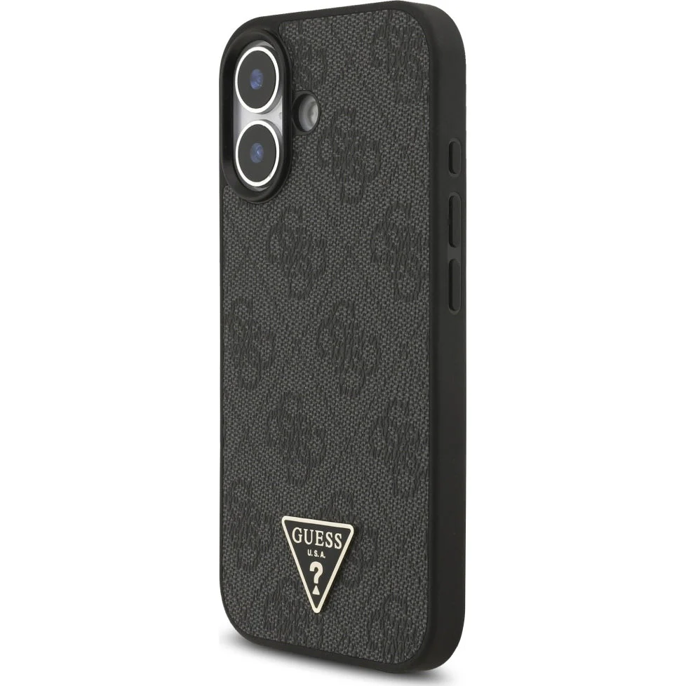 Handyhülle für iPhone 17, Guess 4G Strap Triangle Logo MagSafe, Schwarz - Image 2