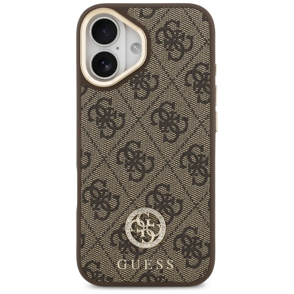 Handyhülle für iPhone 17, Guess 4G Strass Logo. mit MagSafe, Braun - Image 2