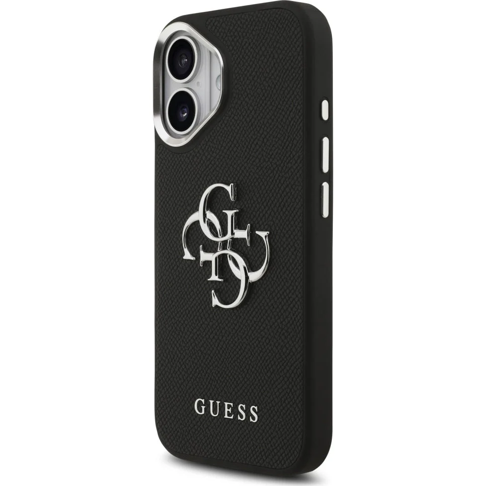 Handyhülle für iPhone 17, Guess Grained Big 4G Small Classic Logo, Schwarz - Image 2