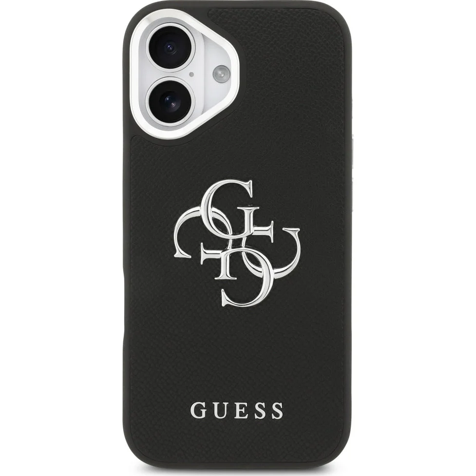 Handyhülle für iPhone 17, Guess Grained Big 4G Small Classic Logo, Schwarz - Image 3
