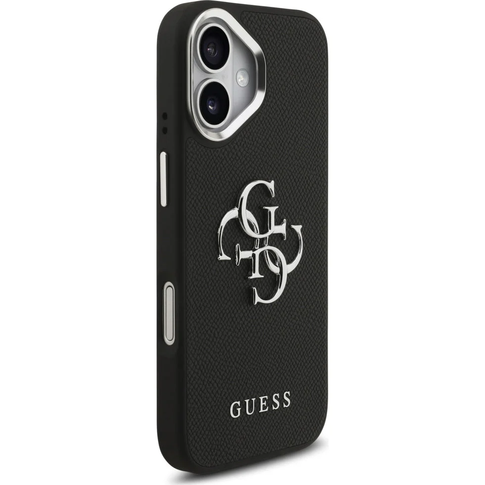 Handyhülle für iPhone 17, Guess Grained Big 4G Small Classic Logo, Schwarz - Image 4