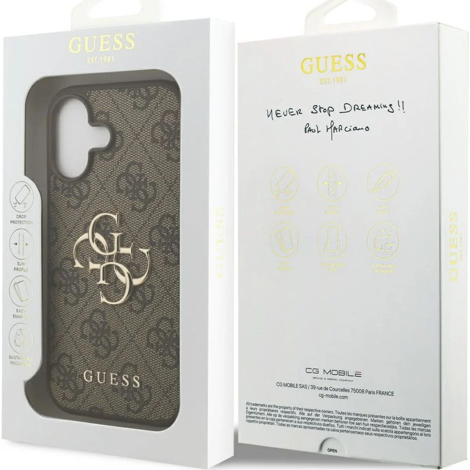 Handyhülle für iPhone 17, Guess Hardcase 4G Big Metal Logo, Braun - Image 8