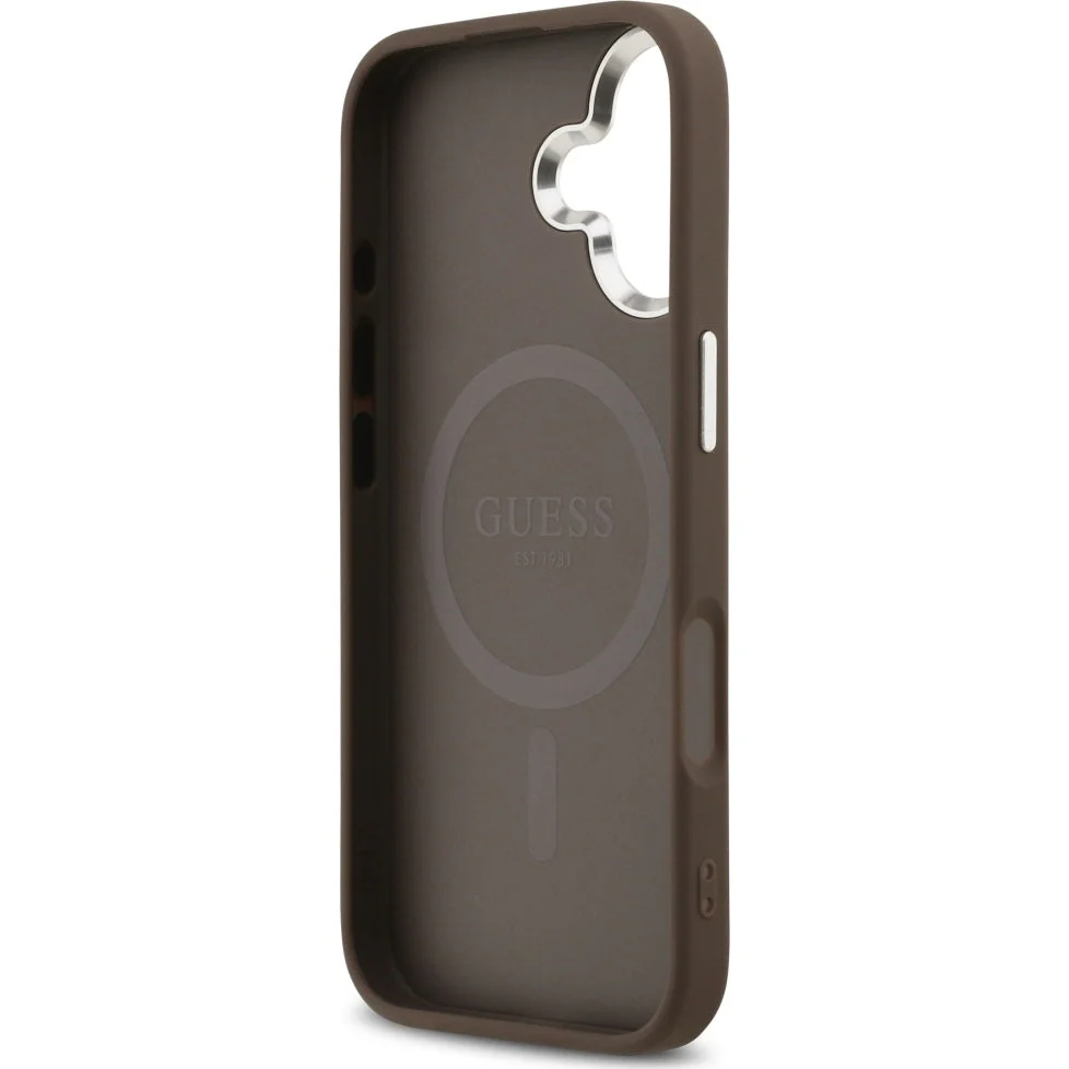 Handyhülle für iPhone 17, Guess Hardcase 4G Classic Logo MagSafe, Braun - Image 7