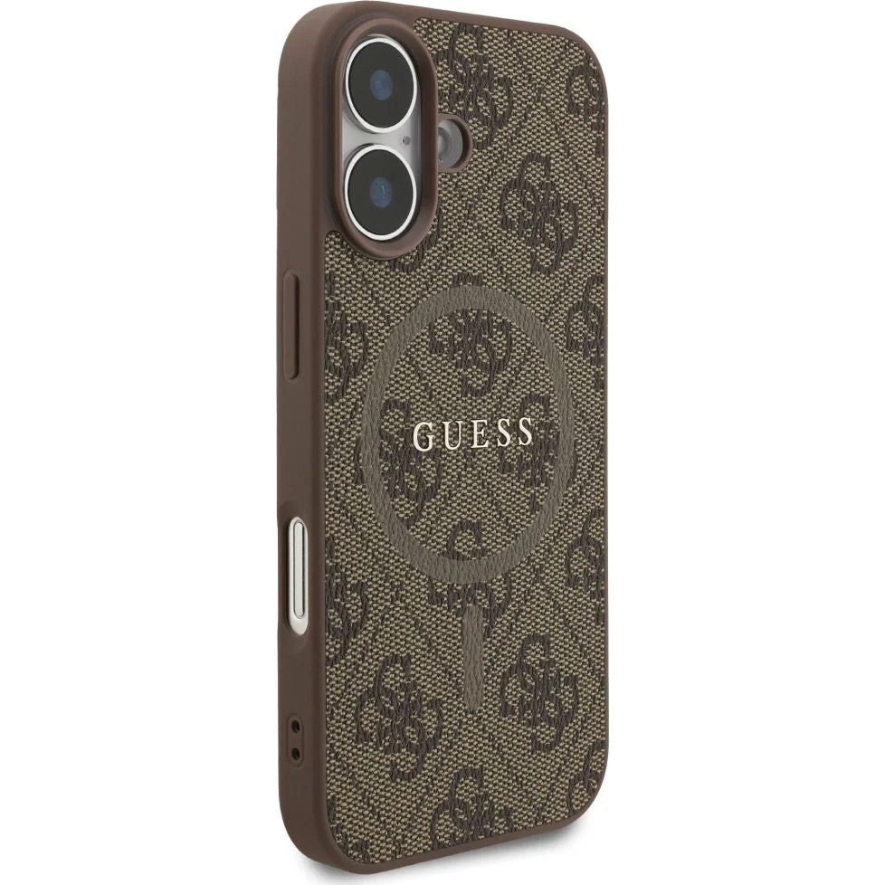 Handyhülle für iPhone 17, Guess Hardcase 4G Ring Classic Logo mit MagSafe, Braun - Image 4